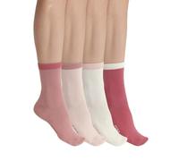 Dim Calzini Calzini da donna Ecodim Mode Mi-High x4 Donna, Creme/rse pou/old rse/rse gl, Taglia unica