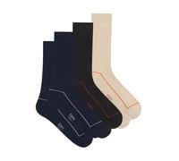 DIM Calzini Confezione di calzini sportivi x3 Uomo, Nero/Blu notte/Beige bianco, 39-42