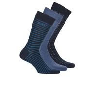 DIM Calzini MC COTON STYLE RAYURES ET POIS PACK X3 in Marine 43 / 46