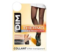 DIM Collant Trasparenti 50D Effetto Thermal Donna x1, Nero, S-M