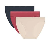 Dim Les Pockets Ecodim Coton Confortable X3 Mut, Beige Ivoi/Silky RSE/Gr Granito, L (Pacco da 3) Donna