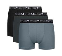 DIM Coton Stretch Respirant Maintien Optimal x3 Boxer a Pantaloncino, Noir/Gris Granit/Gris Souris, L (Pacco da 3) Uomo