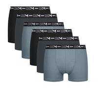 Dim Coton Stretch Respirant Maintien Optimal X6 Intimo, Nero/Granito/Grigio Mouse, L (Pacco da 6) Uomo