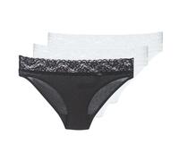 DIM Culotte e slip COTON FEMININE X3 in Nero FR 40 / 42