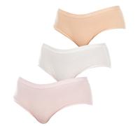 DIM Boxer Les Pockets Ecodim in Cotone con Finiture Piatte Donna x3, Skin/Rosa/Perla, M