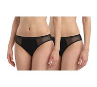 DIM Culotte Mestruali in Cotone Bio Flusso Abbondante Donna x2, Nero, S