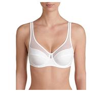DIM Donna - Reggiseno classico generoso x1 | Sostegno perfetto per seni generosi | Microfibra elasticizzata | Retro a U e Spalline larghe | Look Moderno e Comfort, Bianco, 90F