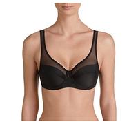 DIM Donna - Reggiseno classico generoso x1 | Sostegno perfetto per seni generosi | Microfibra elasticizzata | Retro a U e Spalline larghe | Look Moderno e Comfort, Nero, 70C