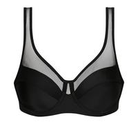DIM Donna - Reggiseno classico generoso x1 | Sostegno perfetto per seni generosi | Microfibra elasticizzata | Retro a U e Spalline larghe | Look Moderno e Comfort, Nero, 80C