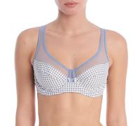 DIM Donna - Reggiseno Classico generoso x1 | Sostegno Perfetto per Seni generosi | Microfibra Elasticizzata | Retro a U e Spalline Larghe | Look Moderno e Comfort, Pied de Poule, 80C