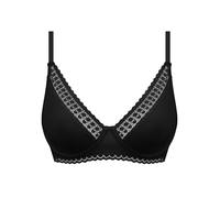 Dim Donna - Reggiseno Sciarpa ILY Micro C/A - x1 | Morbi Microfibra | Forma Moderna a Triangolo | Sostegno Invisibile | Finitura Piatta in Pizzo, Nero, 85C
