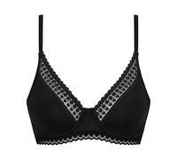 DIM Donna - Reggiseno Sciarpa ILY Micro C/A - x1 | Morbi Microfibra | Forma Moderna a Triangolo | Sostegno Invisibile | Finitura Piatta in Pizzo, Nero, 80B