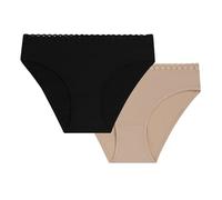 DIM Fille - Daily Micro Lot de 2 | Culotte Invisible Microfibre | Ultra Douce | Lingerie Confort Seconde Peau