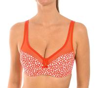 DIM Reggiseno con Ferretto Generous Classic Donna x1, Rosso Con Fiori Bianchi, 4B