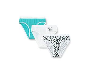 DIM Girl - Les Pockets Mutandine in cotone x3 | Ultra morbide e confortevoli | Elastico in vita | Fantasie colorate, Stelle/Nero/Rosa, 8 anni