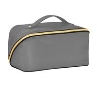 Dim Gray Dim Grey Tinta unita Pure Plain Progettato Borse Cosmetiche con divisori Capacità Portatile Viaggio Cosmetic Bag Verticale Free-Standing