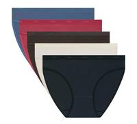 DIM Mutandine da donna Set di 5 | Les Pockets Ecodim | Cotone ed elastan | Cintura comfort | Multicolore | Invisibile sotto gli abiti