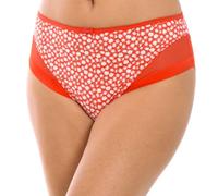 DIM Slip Generous Classic Donna x1, Rosso Con Fiori Bianchi, L