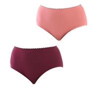 DIM Slip a Vita Alta Body Touch Easy Donna x2, Rosa/Rubino, L