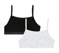 DIM Reggiseno bambina Les Pockets Ecodim x2 | Cotone morbido e resistente | Comfort quotidiano | Set di 2 | Fantasie multicolori, Nero/Bianco, 14 anni