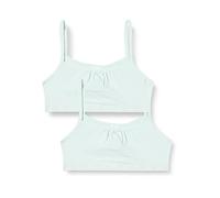 DIM Reggiseno Brassiere in Cotone Biologico Bambina x2, Blu pastello, 8 anni