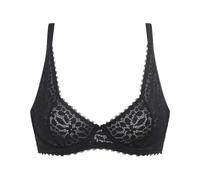 DIM Reggiseno donna ily Lace | Con ferretto | Pizzo floreale traforato | Sostegno e comfort, Nero, 4E