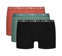 DIM Set di 3 Boxer da Uomo | Cotone Elasticizzato Traspirante | vestibilità ottimale | Senza Etichetta, Nero/Mandorla/Terracotta, L