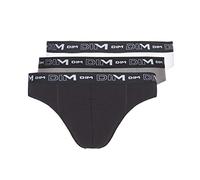 DIM Slip da uomo Set di 3 | Cotone elasticizzato Comfort | Sostegno ottimale | Senza etichetta, Nero/Grigio/Bianco, XL