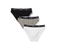 DIM Slip in Cotone Elasticizzato Traspirante Uomo x3, Nero/Grigio/Bianco, M
