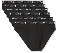 DIM Slip da uomo Set di 6 | Cotone Stretch Comfort | Sostegno quotidiano | Senza etichetta, Nero, 4XL
