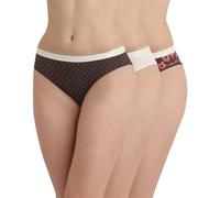 Dim Slip Donna con Tasche in Cotone x3 | Slip Multicolore | Comfort in Cotone ed Elastan | Cintura Morbida | Stile Quotidiano, Multicolore, XS