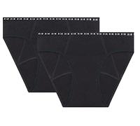 DIM Slip Mestruali Cotone Bio Flusso Abbonnte Dim Protect Donna x2, Nero, S