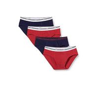 DIM Slip Stretch Cotton Colori Classici Uomo x4, Blu/Rosso/Blu/Rosso, 3XL