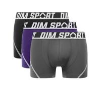 DIM Boxer Sport Micro Thermorégulation Uomo x3, Nero/Grigio Granito/Viola Ametista, M