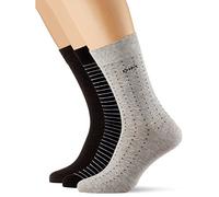 DIM Uomo - Calzini in cotone a righe e a pois x3 | Comfort traspirante | Morbidezza naturale | Look moderno, Pacchetto nero/grigio carbone/grigio chiaro, 43-46