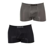 DIM Boxer Seamles in Micro Uomo x2, Nero/Grigio, XL