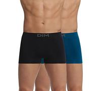 DIM Uomo Micro Boxer senza cuciture x2 | Microfibra elastica senza cuciture | Vestibilità perfetta | Massimo comfort, Blu notte/nero, XXL