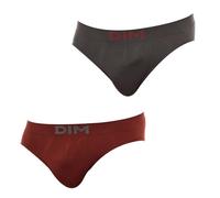 DIM Uomo - Micro slip senza cuciture x2 | Microfibra elastica senza cuciture | Vestibilità perfetta | Massimo comfort, Grigio quarzo/Bordeaux freddo, 3XL
