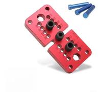 Dima autocentrante per foratura verticale, strumento di localizzazione dei fori guida in lega di alluminio con 3 tasselli, rosso