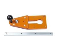 Dima circolare regolabile per lavorazione del legno, guida per router e scanalatura con struttura in lega di alluminio, 215 mm, arancione