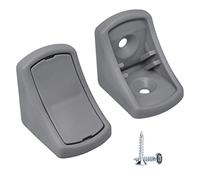 Dima Confezione da 20 staffe per mensole grigie, 24 x 24 mm, giunti angolari per mobili, giunti angolari in plastica a 90 gradi, ad angolo retto, viti incluse (20, grigio)