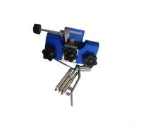 Dima per affilare la catena della motosega con manico rotante e fermo fermo fermo per un movimento regolare della catena in avanti e un posizionamento preciso dei denti (blu)