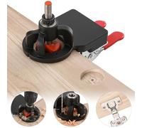 Dima per cerniera 35mm apri foro,Dima per Fori a Tasca ，Set di Guide per Cerniera Trapano Nascosta a Tazza Serie Fori Strumenti (Dima per cerniera 35mm, Lega di alluminio, Portatile)