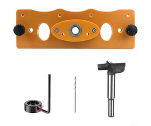 Dima per Cerniere a Tazza 35mm Guida di Foratura con Punta a per tre Denti per Mobili e Armadietti di Posizionamento per preciso Kit Installazione Completo