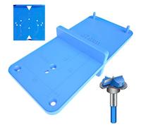 Dima per Cerniere, in Plastica ad Alta Durezza, Isolata Secondo VDE, con Apriporta e Ausilio per il Posizionamento e il Montaggio di Cerniere su Ante di Mobili e Armadi (8.5 × 4 × 2.2 cm) (Blu)