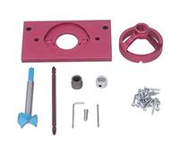 Dima per Fori Legno Jig per Cerniere in Alluminio, Kit Utensili a Tasca 35MM per Spinatura Falegnameria - Guida Precisa, Robusta e Facile Usare per Porte Armadio