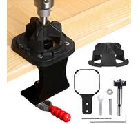 Dima per Fori Legno, Regolabile, Limite Preciso, Dima per Cerniere a Scodellino, Aprire Cerniere da 35 mm, Serraggio Sicuro, per la Foratura e il Posizionamento Delle Cerniere Delle Porte (1)