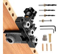 Dima per Spinatura Legno 8/10/15Mm,3 in 1 Dima per Tasselli Legno, Kit Di Guida