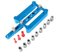 Dima per Spinatura Legno, Kit Guida fori a Tasca 6/8 / 10mm - Alta Precisione, Regolabile da 17 a 60mm - Utensile per Falegnameria Professionale