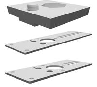 Dima Taglio Cerchi per Fresatrice Bosch GKF 12V-8 Cordless Guida Compasso 3D